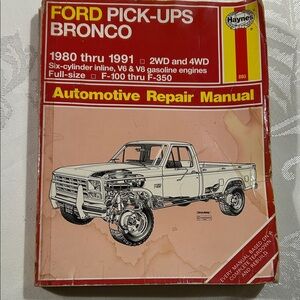 Ford Automotive Repair Manual - Red and Yellow Cover